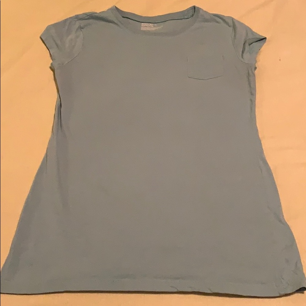 Sage green pocket tee. FITS LIKE A SMALL JRS.